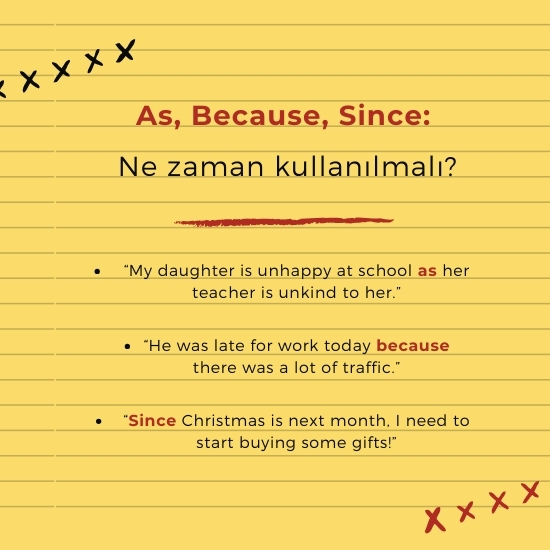 AS, BECAUSE, SİNCE: NE ZAMAN KULLANILMALI?